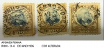 AFONSO PENA - LOTE COM 3 SELOS VARIANTE COR ALTERADA RHM - O3 DO ANO 1906 CONFORME A FOTO EXIBIDA! !