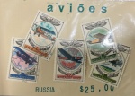 RUSSIA SÉRIE DE SELOS COM O TEMA AVIAÇÃO EM ESTADO MINT DE CONSERVAÇÃO