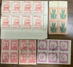 BRASIL  SUPER LOTE COM TIRAS DE SELOS ESCASSOS ESTADO DE CONSERVAÇÃO CONFORME A FOTO EXIBIDA   !!!!