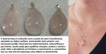 PINGENTES SUPER LOTE COM 3 PINGENTES DIFERENTES EM QUARTZO ROSA A PEDRA DO AMOR INCONDICIONAL !