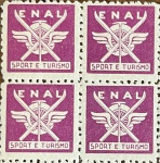 ENAL VINHETA ESPORTE E TURISMO EM QUADRA  EM ESTADO MINT DE CONSERVAÇÃO!