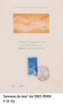 BRASIL FOLHINHA POSTAL SEMANA DA ASA DO ANO 1963 RHM F-O- 13 EM ESTADO MINT DE CONSERVAÇÃO