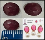 RUBILITA - BÉLISSIMA LAPIDAÇÃO OVAL COM UM VERMELHO  INTENSO COMO DESTACA A PEÇA!!