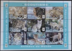 ESCOTISMO NIGER BLOCO BEM GRANDE DO ANO 1998 TEMA FAUNA FELINOS  19º Jamboree Mundial no Chile. CAT Yvert 1070 ATÉ 1078 -VALOR CAT  18 Euros MINT DE CONSERVAÇÃO
