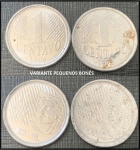 ESCASSAS - PAR DE MOEDAS DE 1 CENTAVO COM VARIANTE PEQUENO BONÉ - MOEDAS EM ESTADO SOBERBO DE CONSERVAÇÃO!!