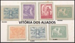 VITÓRIA DOS ALIADOS SELOS COMEMORATIVOS COM CORES DIFERENTES   -  EM EXCELENTE ESTADO DE CONSERVAÇÃO