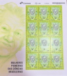 BRASIL FOLHA COMPLETA COM HOMENAGEM A GRAZIELA BARROSO COM 12 SELOS EM ESTADO MINT DE CONSERVAÇÃO  - LOTE CONFORME A FOTO EXIBIDA!