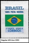 BRASIL - SELO BANDEIRA RHM 695 DO ANO 1993 EM ESTADO MINT DE CONSERVAÇÃO
