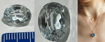 TOPÁZIO AZUL BLUE SKY EM LAPIDAÇÃO DIAMANTADA EM FORMATO OVAL  PEÇA BÉLISSIMA GRANDE E DE ALTO PADRÃO! R$ 370