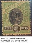 MADRUGADA - SELO DO BRASIL RHM 112 FIL INDISTINTA VALOR DE CAT- 200 UFS OU R$ 1000,00 - EM BÉLISSIMO ESTADO DE CONSERVAÇÃO COM DESLOCAMENTO DE PICOTE!