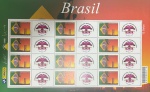 BRASIL FOLHA COMPLETA DE SELO PERSONALIZADO TEMA BRASILIA    EM ESTADO MINT DE CONSERVAÇÃO