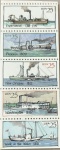 ESTADOS UNIDOS - SÉRIE DE SELOS COM O TEMA TRANSPORTES FLUVIAIS NAVIOS EM ESTADO MINT DE OCNSERVAÇÃO