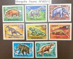 MONGOLIA  - SÉRIE GRANDE DE SELOS COM O TEMA FAUNA PRÉ HISTÓRIA CAT Nº 405-12