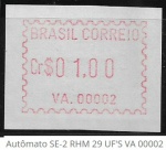 BRASIL SELO ETIQUETA Autômato SE-2 RHM 29 UF'S OU R$ 145,00 REAIS VA 00002 EM ESTADO MINT DE CONSERVAÇÃO