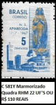 MARMORIZADO ESCASSO  SELO DO BRASIL RHM C  581 Y  VALOR 22 UF'S OU R$ 110,00 ESTADO MINT DE CONSERVAÇÃO