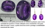 AMETISTA -  COR PURPURA - ROXA CURADA - PARA BRINCOS - PINGENTES OU ANÉIS - LAPIDAÇÃO OVAL  - ORIGEM BAHIA MINAS DE SAINT SÉ  - SIGNIFICADO É A PEDRA DO AMOR