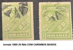 Jornais 1889 20 Réis COM CARIMBOS MUDOS -  ESTADO DE CONSERVAÇÃO CONFORME A FOTO EXIBIDA!!