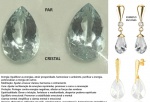 CRISTAL - PAR COM MESMAS DIMENSÕES PARA BRINCOS - PINGENTES OU ANÉIS - LAPIDAÇÃO GOTA - ORIGEM GOIAS - SIGNIFICADO É A PEDRA DA ENERGIA