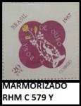 MARMORIZADO - SELO RHM C 579 Y    - EM ESTADO MINT DE CONSERVAÇÃO!