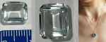 TOPÁZIO AZUL BLUE SKY EM LAPIDAÇÃO DIAMANTADA EM FORMATO  QUADRADO  PEÇA BÉLISSIMA GRANDE E DE ALTO PADRÃO!!! R$ 250