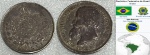 IMPÉRIO DO BRASIL MOEDA DE PRATA DE 200 RÉIS DO ANO 1868 PATINA NATURAL  ESCASSA    MARAVILHOSA !!!!!