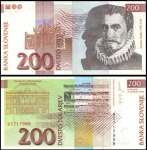 Slovenia Eslovênia - CEDULA DE  200 Tolarjev DO ANO 2004 - CEDULA EM ESTADO FLOR DE ESTAMPA DE CONSERVAÇÃO