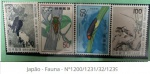 JAPÃO - SÉRIE DE SELOS COM O TEMA FAUNA DOMÉSTICA CAT Nº Nº1200-1231-32-1239