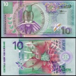 SURINAME CEDULA DE 10 Gulden DO ANO 2000- EM ESTADO DE CONSERVAÇÃO CONFORME A FOTO EXIBIDA MBC