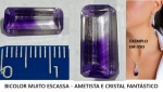 BICOLOR MUITO ESCASSA - AMETISTA E CRISTAL FANTÁSTICO - ORIGEM BAHIA MINAS DE SANT SÉ - PEÇA MAGNIFICA 1!!!!!!