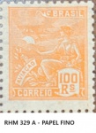 BRASIL SELO NETINHA  RHM 329 A - PAPEL FINO  NUNCA CIRCULADO ESTADO DE CONSERVAÇÃO CONFORME A FOTO EXIBIDA