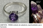 ANEL EM PRATA 950 COM PEDRA AMETISTA LUXO COR VIOLETA EM LAPIDAÇÃO REDONDA
