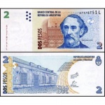 Argentina - P-352 - Cédula de 2 Pesos 2013 - Bartolomé Mitre - Flor de Estampa
