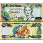 Bahamas - P-68 - Cédula de 1/2 Dollar 2001 (50 Centavos) Flor de Estampa - Rainha - América