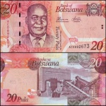 Botsuana - P-31c - Cédula 20 Pula 2012 - Flor de Estampa - Botswana - Africa