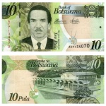 Botsuana - Cédula de 10 Pula 2012 - P-30c - Flor de Estampa