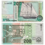 Cabo Verde - Cédula de 200 Escudos 1992 - P-63a - Flor de Estampa