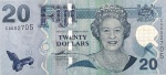 Fiji - P-112a - Cédula de 20 Dollars 2007 - Flor de Estampa - Rainha - Nº CA002705 - As cédulas de 2 - 5- 10 - 20 - 50 e 100 Dolares de Fiji (lotes 70 a 75) são Matching Serial (Numeração Igual) - Oceânia