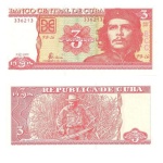 Cuba - Cédula de 3 Pesos 2005 - P-127b - Comemorativa - Ernesto Guevara - Flor de Estampa