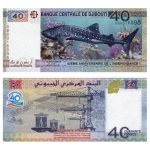 Djibouti - Cédula de 40 Francs 2017 - P-46a2 - Comemorativa - Flor de Estampa