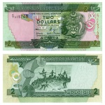 Ilhas Salomão - Cédula de 2 Dollars 2011 - P25a - Flor de Espampa