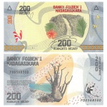 Madagaskar - Cédula de 200 Ariany 2017 - P-98a - Flor de Estampa