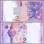 Malasia - P-40a - Cédula de 2 Ringgit 1999 - Tunku Abdul Rahman - Flor de Estampa