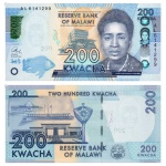 Malawi - Cédula de 200 Kwacha 2016 - P-65Aa - Flor de Estampa