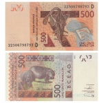 Mali - Cédula de 500 Francs CFA 2022 - P-419Dk - Flor de Estampa