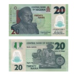 Nigéria - Cédula de 20 Naira 2024 - P-34s - Polímero - Flor de Estampa