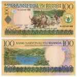 Ruanda - Cédula de 100 Francs 2003 - P-29b - Flor de Estampa