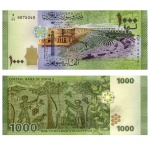 Siria - Cédula de 1000 Pounds 2013 - P-116a - Flor de Estampa