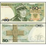 Polônia - P-142c - Cédula de 50 Zlotych 1988 Flor de Estampa - Karol Wacaw - Poland - Europa