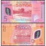 Samoa - P-47 Cédula de 5 Tala 2023 - Polimero Flor de Estampa - Western Samoa - Oceânia