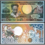 Suriname - P-134 - Cédula de 250 Gulden 1988Flor de Estampa - Lindissima - América